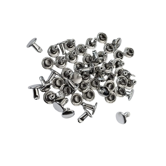7mm Double Cap Rivet - Nickel (100)