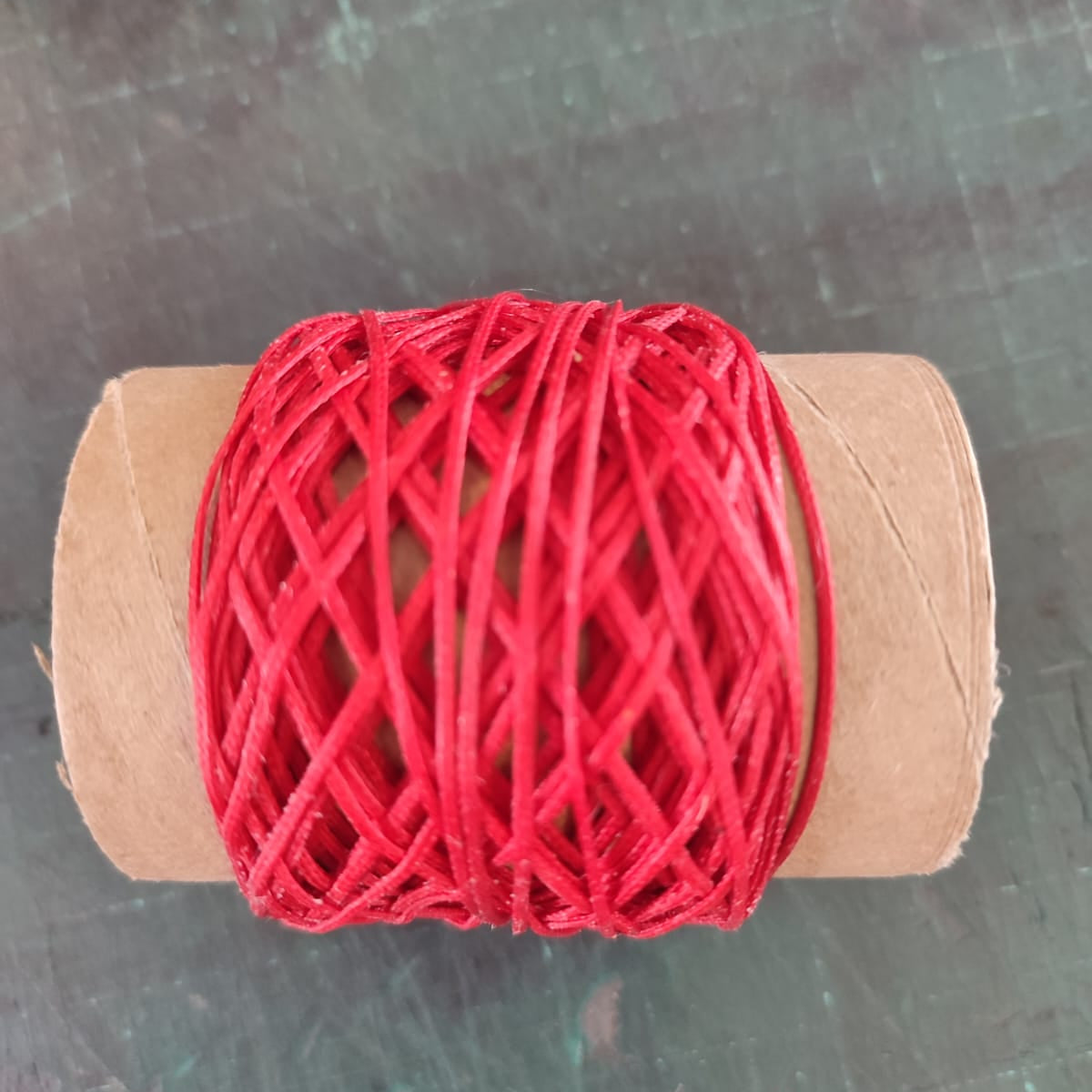 Red Serabraid thread - 1mm waxed thread