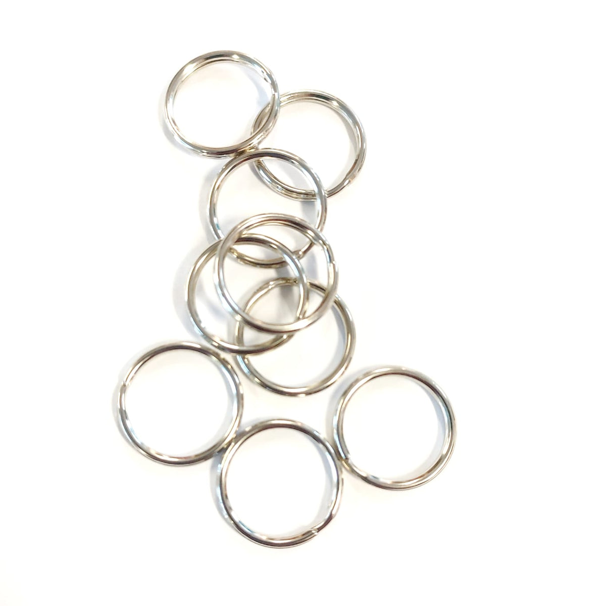 22mm Key Ring - Nickel (Pack of 10)