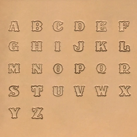 13mm Open Alphabet Stamp Set