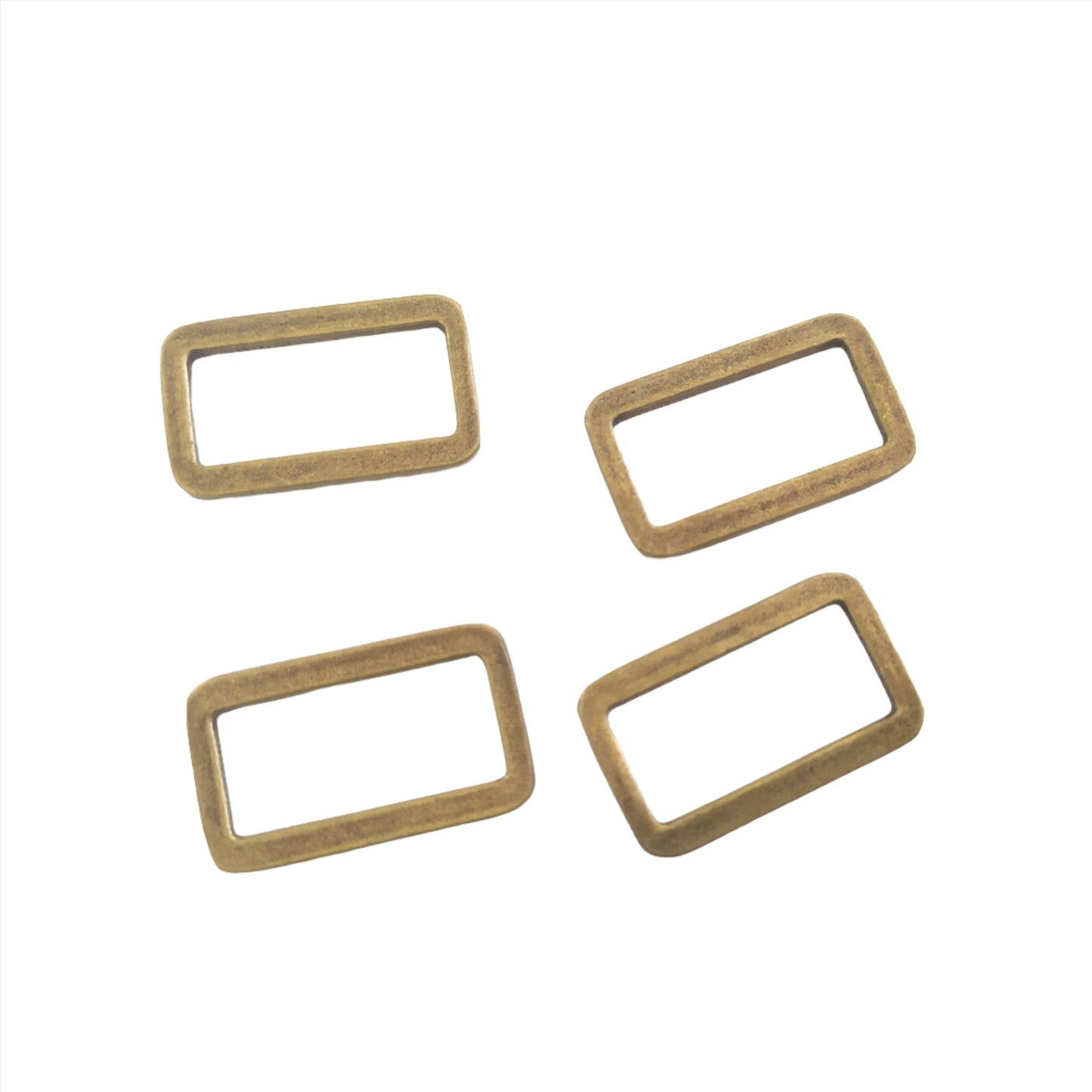 25mm Flat Rectangle Loop - Antique Brass (Pack of 4)