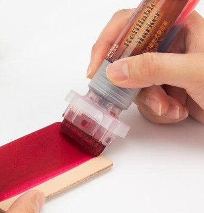 Refillable Leather Marker, 30mm Flat Tip