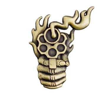 Gunpoint Concho, 29mm - Antique Brass