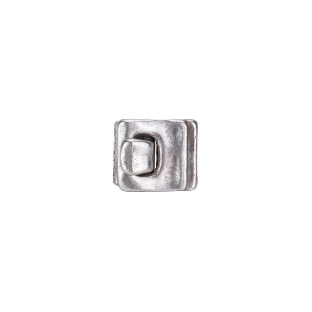 Hammered Bracelet Clasps - Bent Hook / Antique Silver