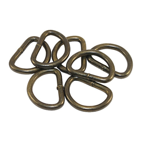 25mm D Ring Welded (Heavy Duty) - Antique Brass (Pack of 10)
