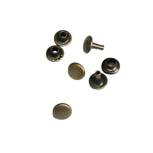 5mm Double Cap Rivet - Antique Brass (100)