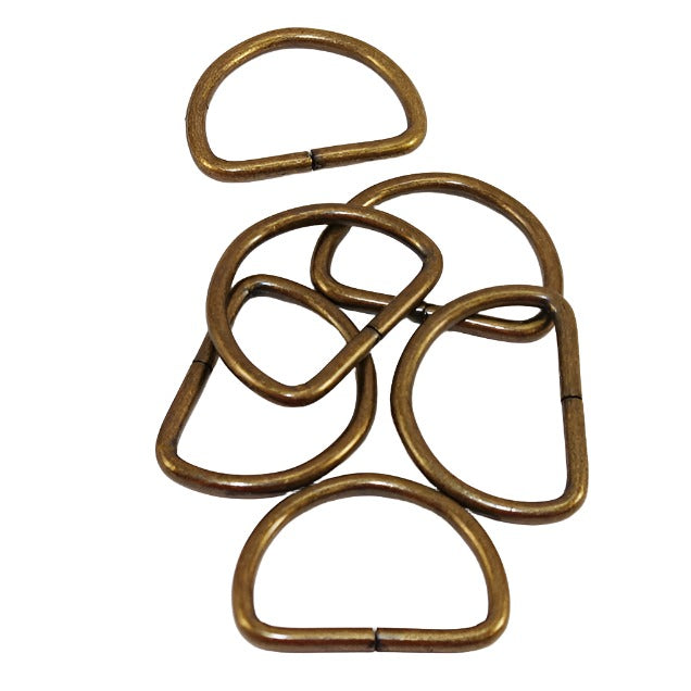 25mm D Ring - Antique Brass