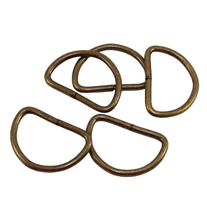 32mm D Ring - Antique Brass