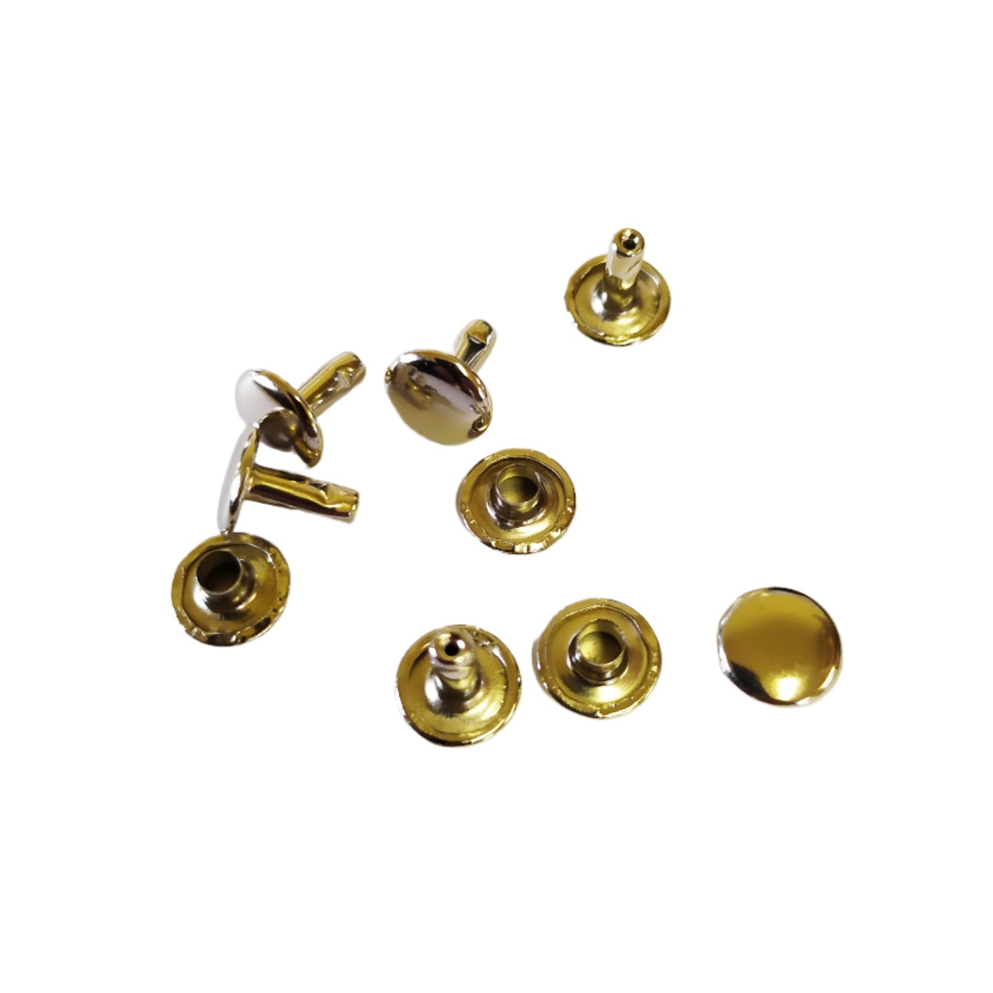 9mm Double Cap Rivet - Nickel (100)