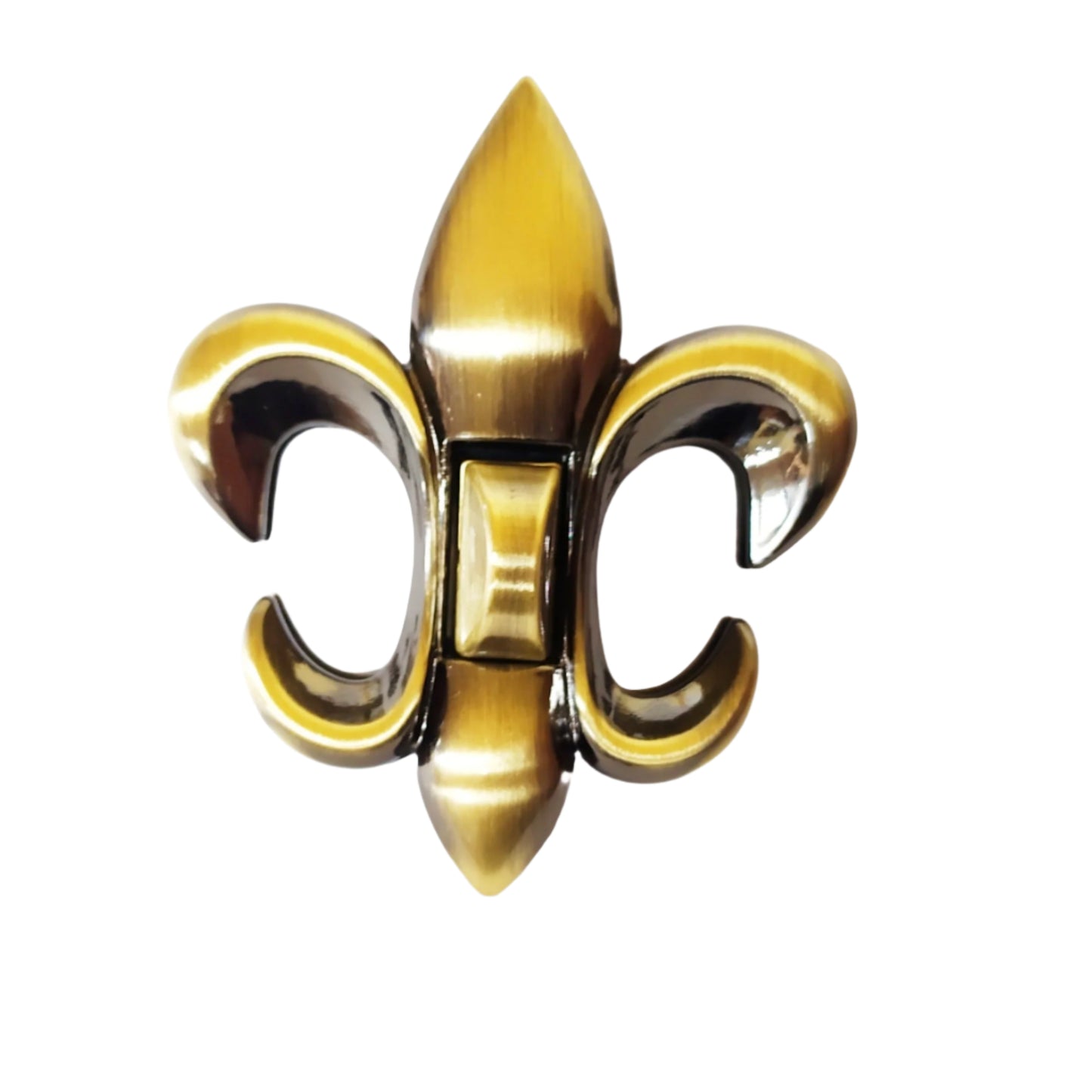 Fleur de Lis Senatori Turn button - Antique Brass