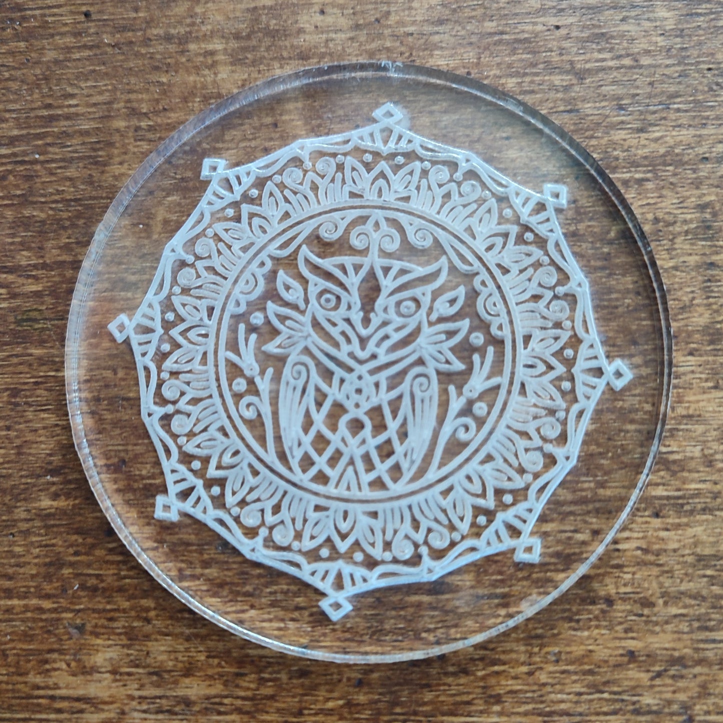 Embossing Block - Mandala Owl - 80 mm