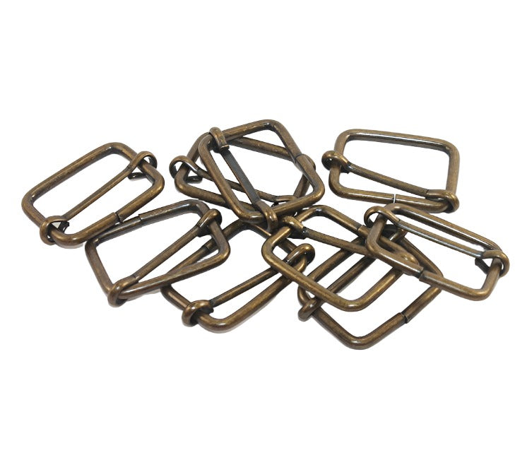 25mm Buckle Slider - Antique Brass