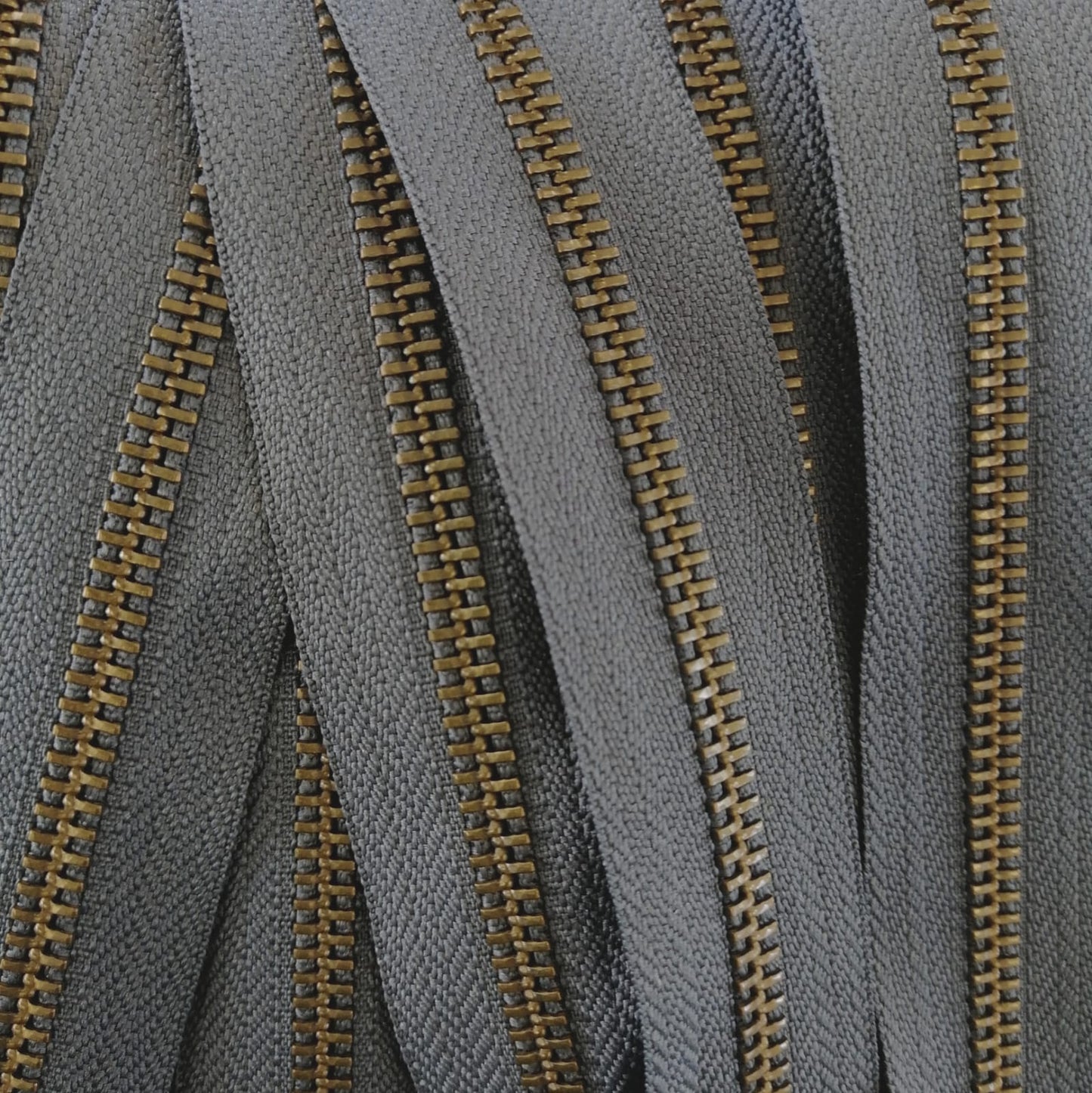 YKK Antique Brass Zip Chain - (Various Sizes & Colours)
