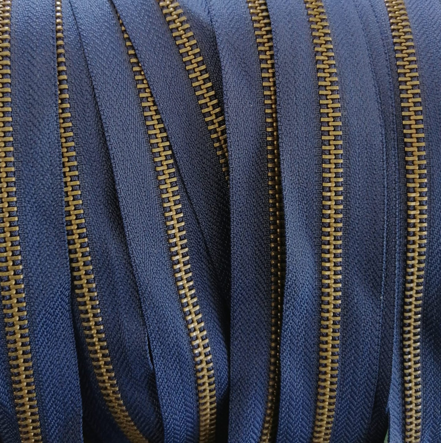 YKK Antique Brass Zip Chain - (Various Sizes & Colours)