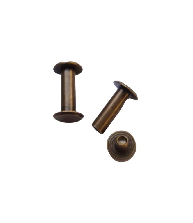 15mm Interscrews - Antique Brass