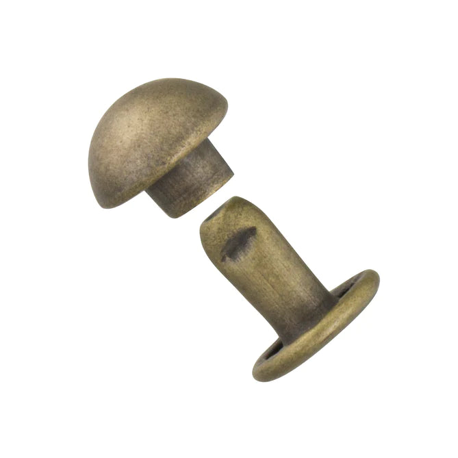 Double Cap Dome Rivets - Pack of 50 (Various Colours & Sizes)
