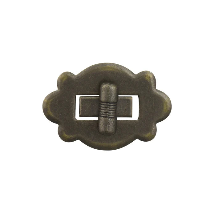 Scalloped Turn Lock - Antique Brass