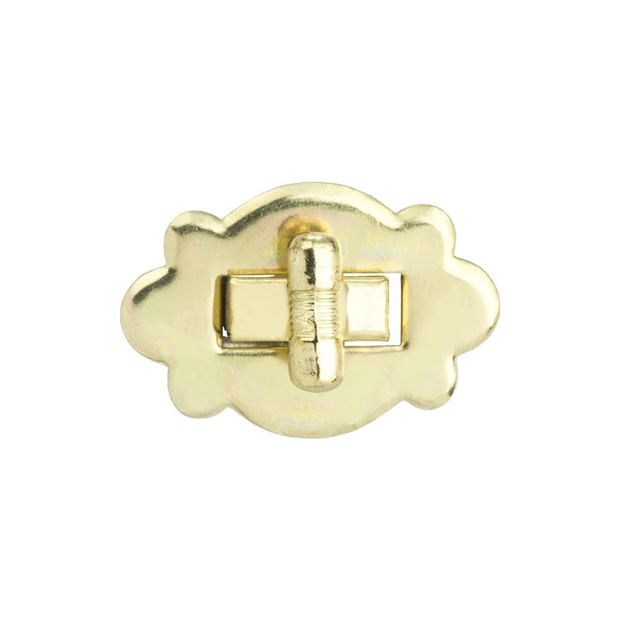 Scalloped Turn Lock - Brass plated