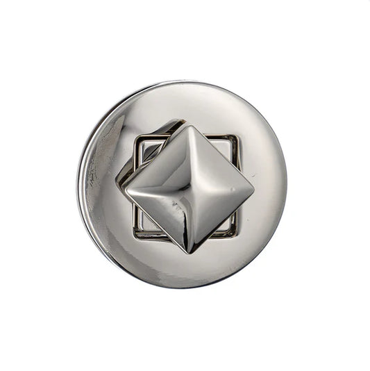 35mm Round Senatori Turn Button - Nickel