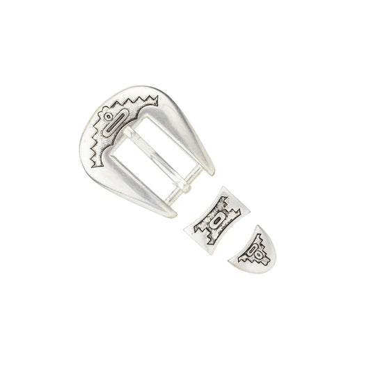 Stepped Pattern 3 Pcs Buckle Set, 20mm, SP