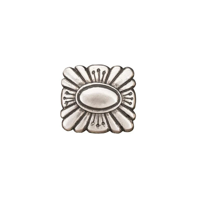 Southwest Decorative Rivet Back Conchos, AS, Floral Rectangle