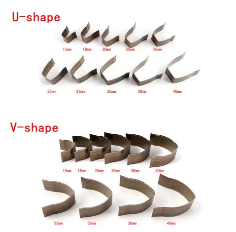 10 Piece Belt Strap End Blades V- Shape