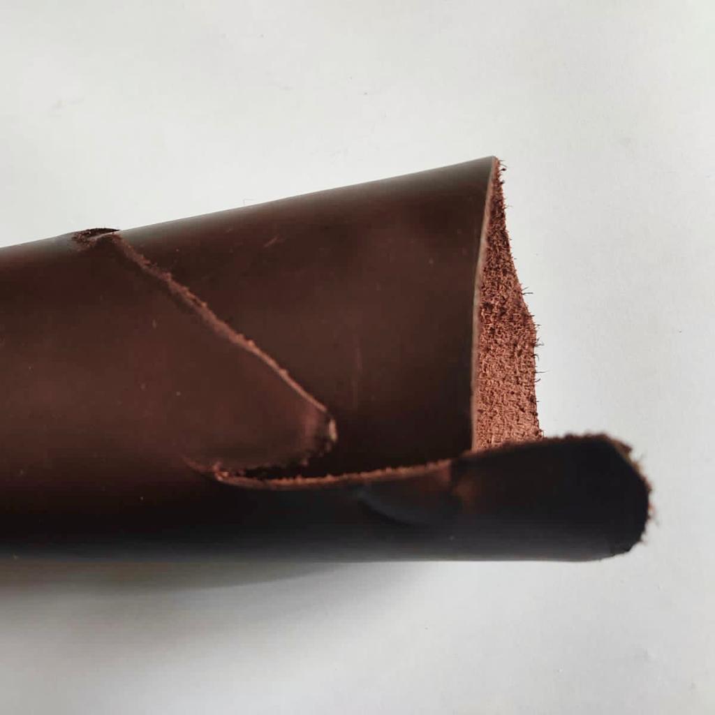 Choc Brown Bovine Sides Vegetable Tanned Leather - 2.2mm-2.5mm (Drum - Dyed)