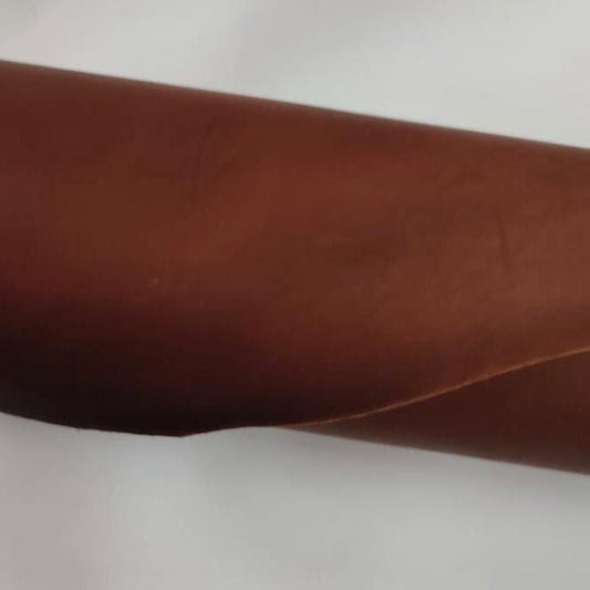 Cognac Bovine Sides Vegetable Tanned Leather - 3.2mm-3.5mm (Drum - Dyed)