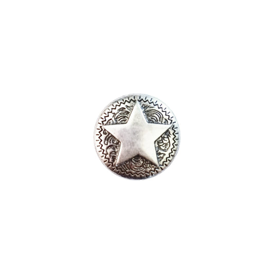 25mm Star Concho - Antique Silver