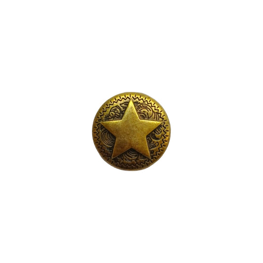 25mm Star Concho - Antique Brass