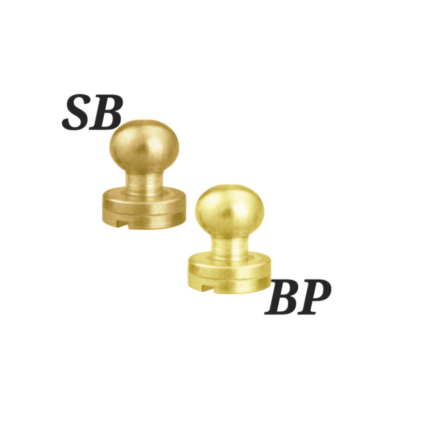 Button Studs - Solid Brass