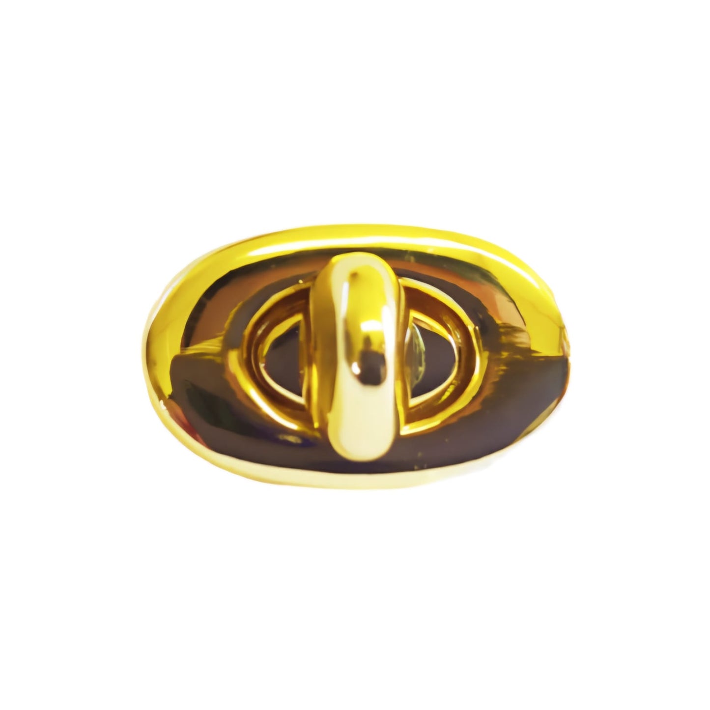 Small Oval Senatori Turn Button - Gold