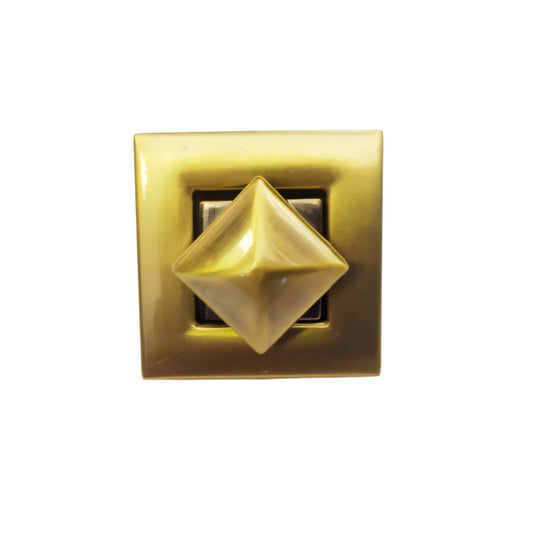 Square Senatori Turn Button - Antique Brass