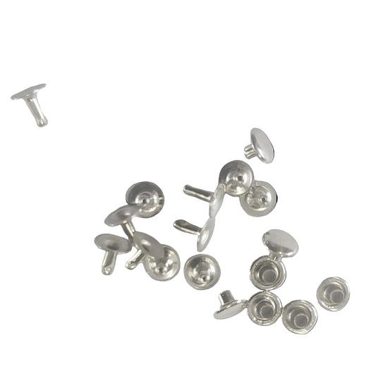 6mm single cap tubular rivet - Nickel (100)
