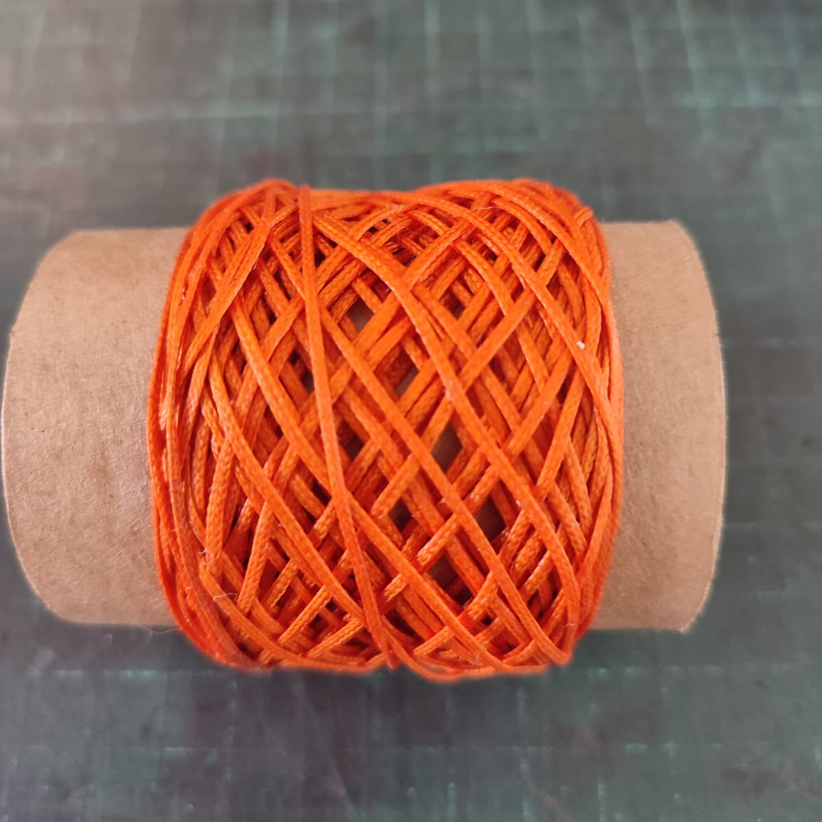 Tangerine Serabraid thread -  1mm waxed thread