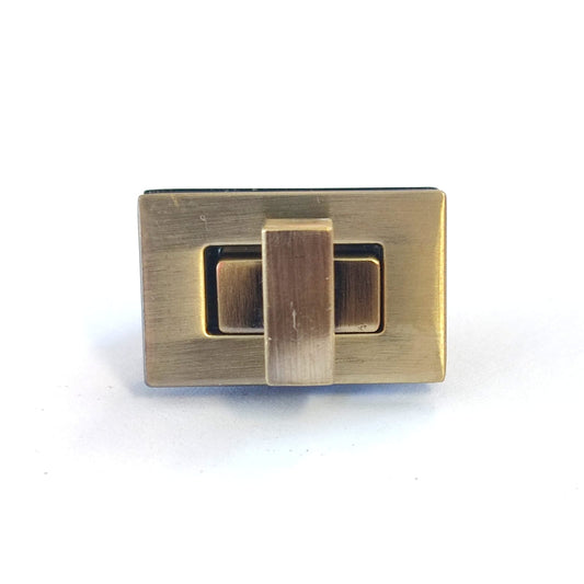 Rectangular Turn Button - Antique Brass