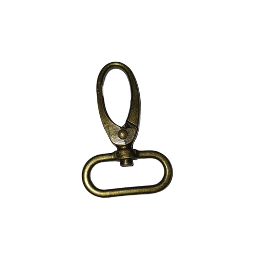 25mm Snap Hook - Antique Brass Oval