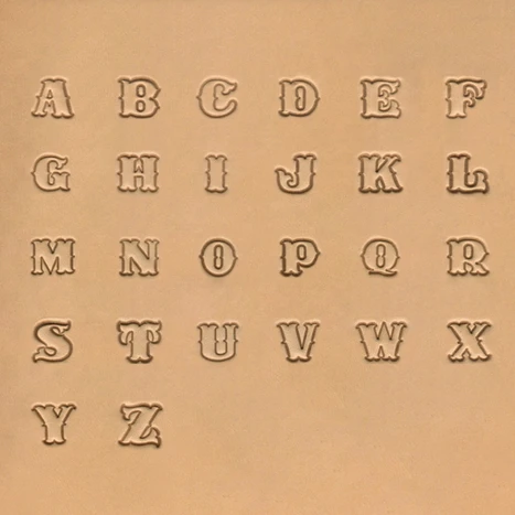 13mm Uppercase Alphabet Stamp Set
