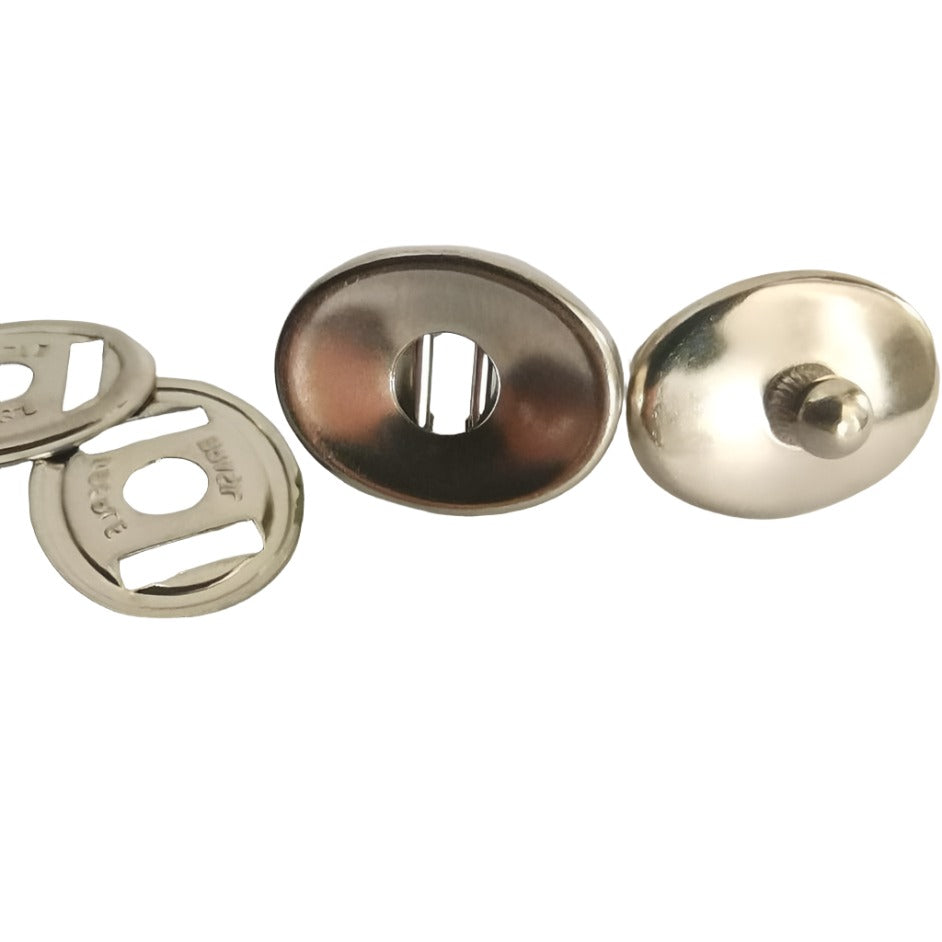 Button Closure - Nickel (Pack of 5)