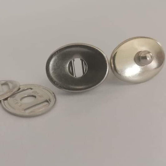 Button Closure - Nickel (Pack of 5)