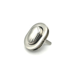 Oval Senatori Turn Button - Nickel