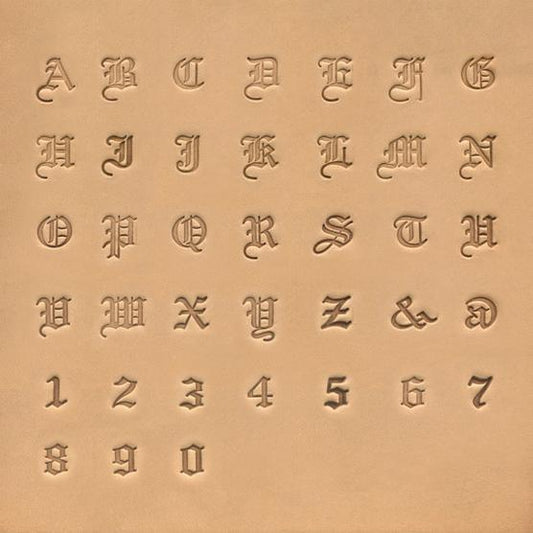 6.5mm Old English Alphabet, Number & Symbol Stamp Set