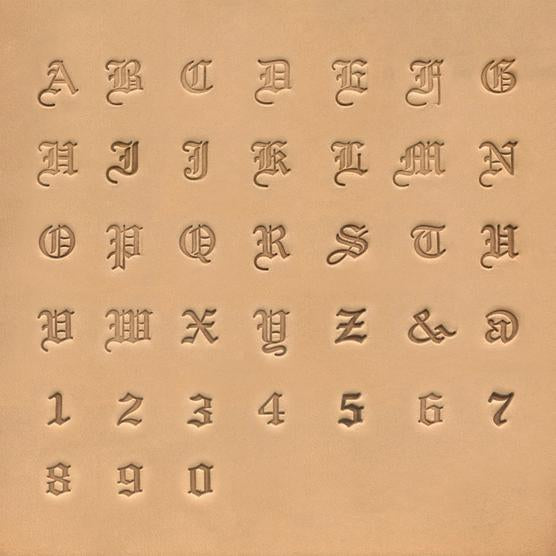 6.5mm Old English Alphabet, Number & Symbol Stamp Set