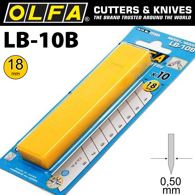 OLFA Blades Lb-10B - Pack of 10 - 18mm