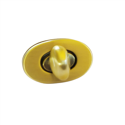 Small Oval Senatori Turn Button - Antique Brass