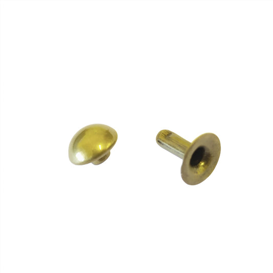 8mm Dome Rivets - Antique Brass (50)