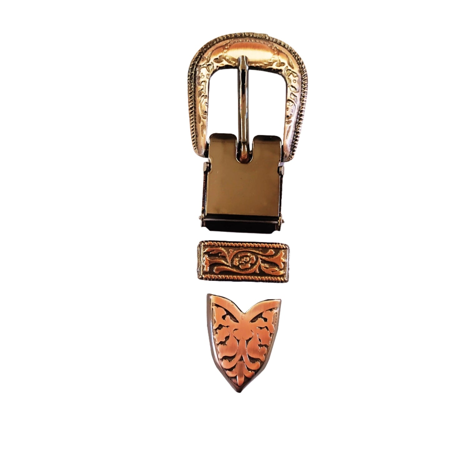 20mm Cowboy Buckle - Antique Copper (With Teeth)