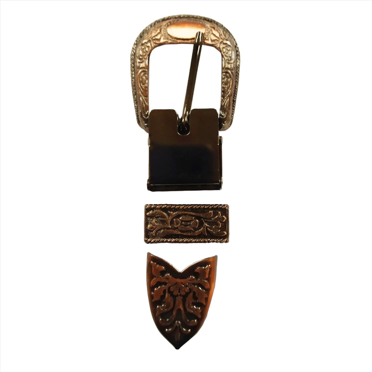 25mm Cowboy Buckle - Antique Copper (With Teeth)