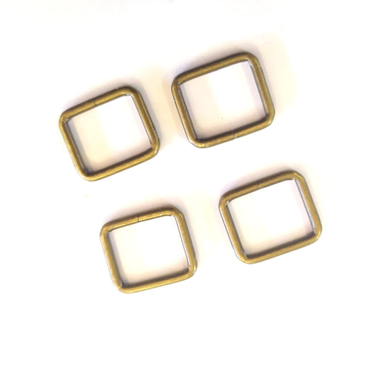 25x20mm Rectangle Loop - Antique Brass (Pack of 4)