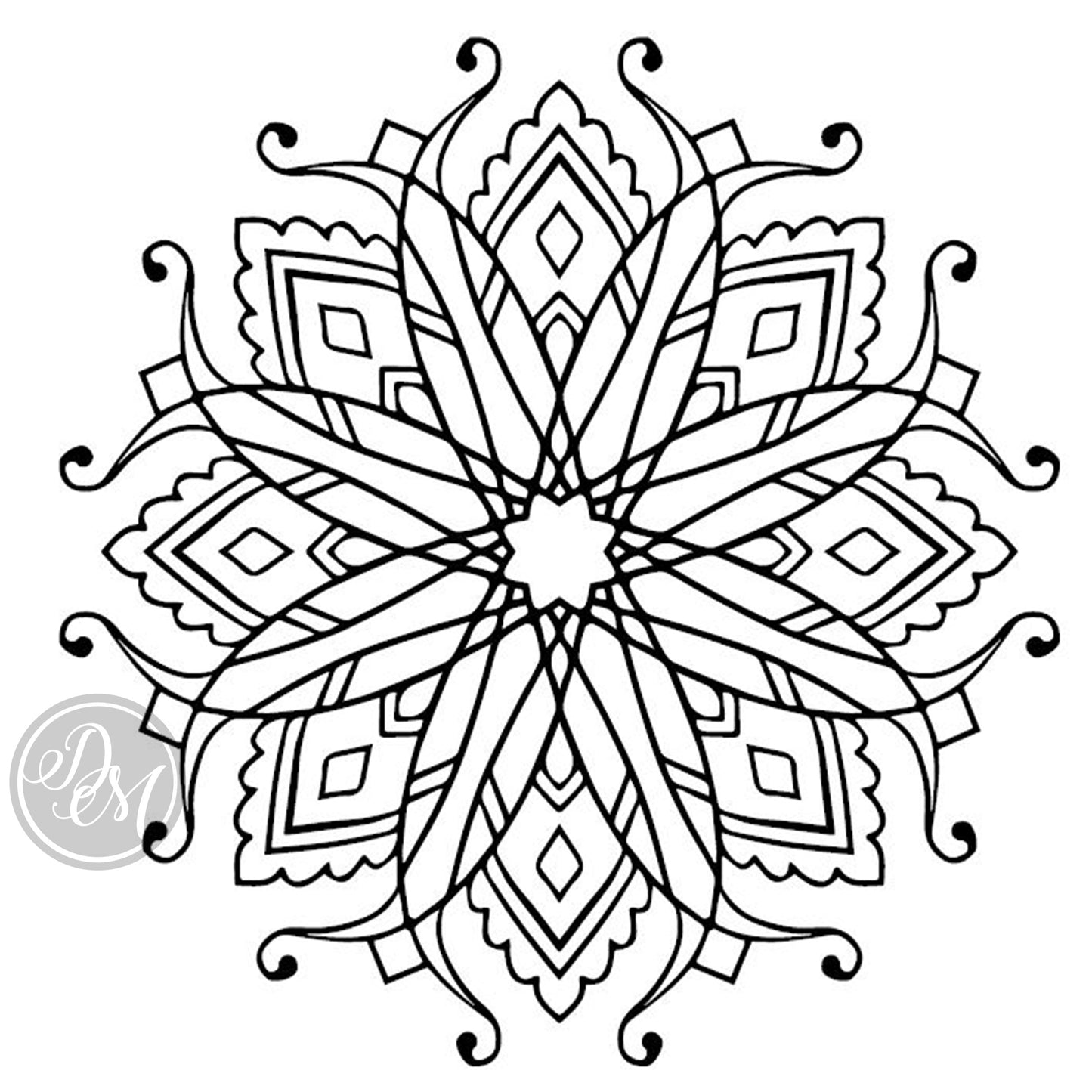 Embossing Block  -  240 Mandala (Flower)